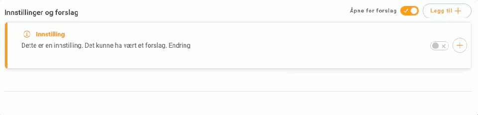 Forslaget eller innstillingen som er kopiert