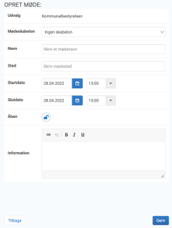 Opret møde