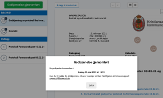 Tidspunktet for din godkjennelse