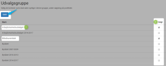 Opsætning af udvalgsgruppe i Publication