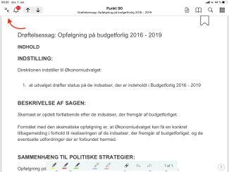 Luk fuld skærm på iPad