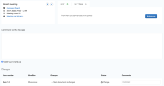 Press the release button to release the meeting