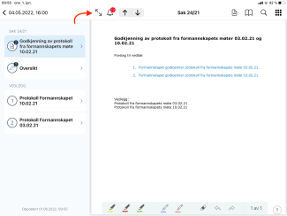 Fullskjermvisning på iPad 