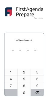 När du ska logga in i appen i offline-läge ser dialogrutan ut på följande vis