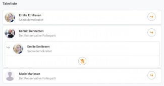 Avmeld replikk på talerliste