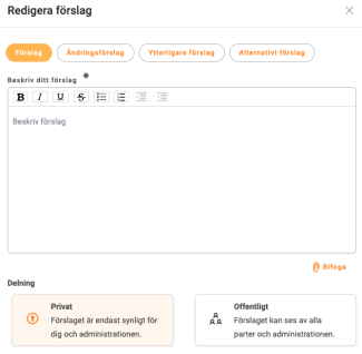 Ge förslag for mötesdeltagera