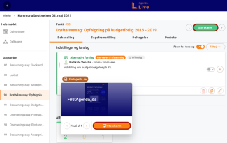 Storskærm slået til