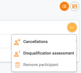 Button with three dots next to a participant