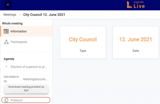 Protocol button for downloading the protocol in the lower left column