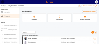 Agenda item where a disqualification assessment must be carried out