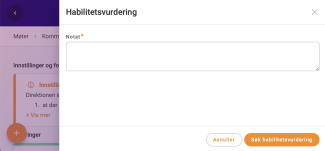 Skriv habilitetsvurdering