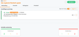 Avholdte avstemninger med visning af to avstemninger
