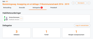 Deltaker fremhevet under habilitetsvurdering