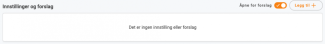 Legg til innstillinger