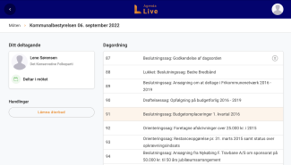 Översikter av punkter på mötet