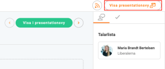 "Visa presentationsvy" i höger hörn