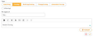 Orange "clip-on"-ikon i nedre højre hjørne
