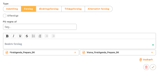 Se vedhæftede dokumenter under beskrivelsen af forslag eller indstilling