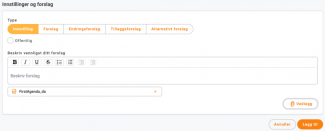 Se vedlagte dokumenter under beskrivelse av forslaget eller innstillingen