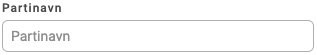 Tekstfelt for partinavn