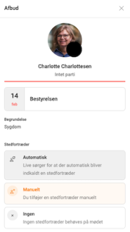 Manuel-knap til at vælge en stedfortræder manuelt