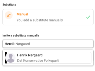 Overview of substitiutes who can be elected