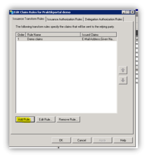 Add Rules-knap markeret med gul