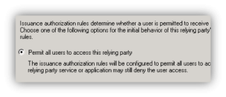 Permit all users to access this relying party markeret