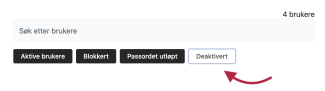 Klikk på fanen 'Deaktivert'.