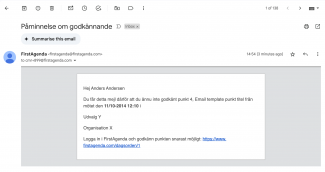automatiska påminnelser för din organisation.