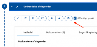 Lille blåt kuvert-ikon til at sende besked