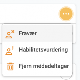 Meld bruger fravær på punkt