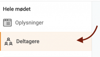 Klik på deltagere i venstremenuen