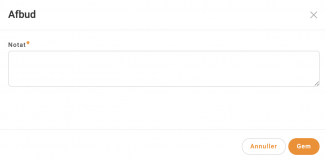 Skriv notat til afbud