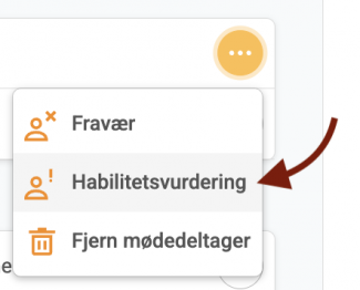 Klik på Habilitetsvurdering