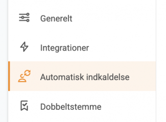 Klik på Automatisk indkaldelse