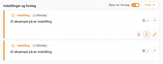 Indstillingen er kopieret