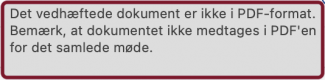 advarsel ser sådan her ud, når et vedhæftet dokument ikke er en pdf fil