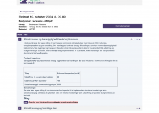 Skærmbillede af Highlight af søgninger i bilag