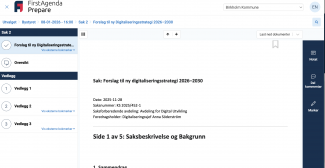 Slå sammen venstremenyen ved å trykke på det lille krysset øverst i venstre hjørne ved logoen