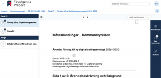 Dölj/Fäll ihop vänstermenyn genom att trycka på det lilla krysset längst upp i det vänstra hörnet vid loggan
