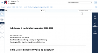 Trykk på ikonet med de 3 strekene øverst i venstre hjørne for å utvide venstremenyen
